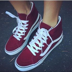 Maroon High Top Vans